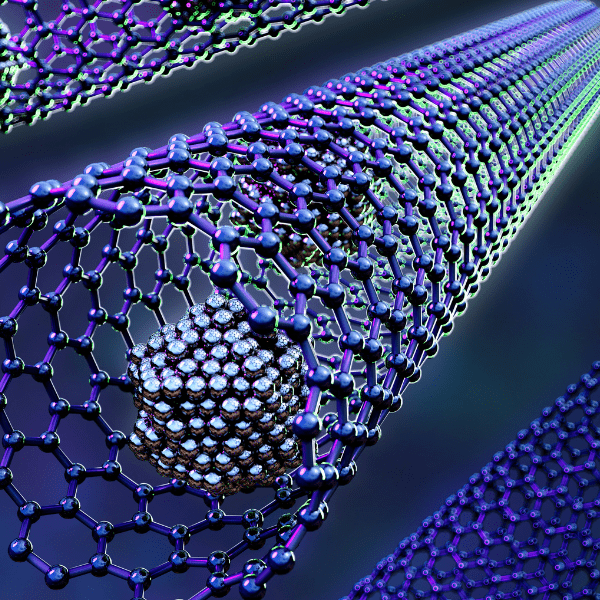 Visuel macro de la structure du carbone