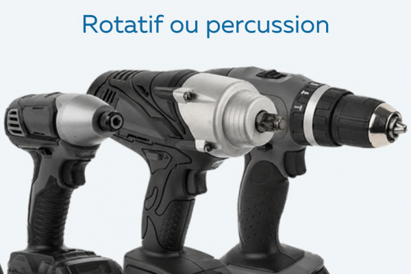 Pour outils rotatifs ou à percussion